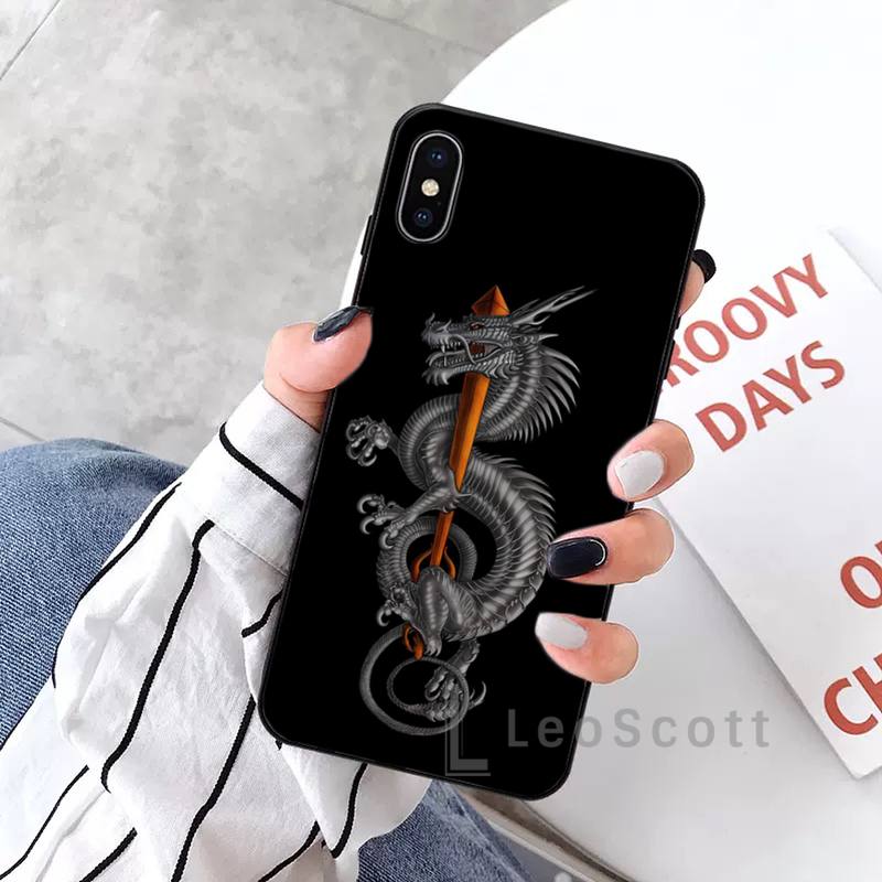 Coole weiche Telefonhülle mit Blumen-, Drachen- und Schlangenmotiv für iPhone 11 12 Pro XS MAX 8 7 6 6S Plus X 5S SE 2020 XR