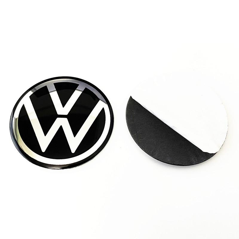 2026 Heiß Für VOLKSWAGEN VW 4 Stück Schwarz Silber Neu VW Auto Radnabenkappe Logo Felgendeckel Nabenkappe Radkappe Abzeichen Emblem Aufkleber Fo