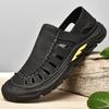 Nouvelles Sandales Rétro pour Hommes Chaussures de Plage Chaussures de Randonnée d'Extérieur Chaussures Décontractées Mode Homme Été Chaussures à Semelles Épaisses Évidées