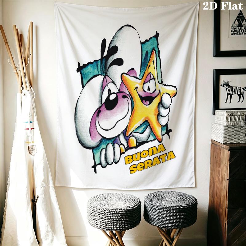 diddl Wall Tapestry Aesthetic Wall Hanging Printed Fabric Blanket Decorative Tapestries for Bedroom Living Room Home Decor