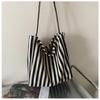Handbag, Simple and Fresh Striped Bag, Shoulder Bag, Casual and Fashionable Large Capacity Shopping Bag