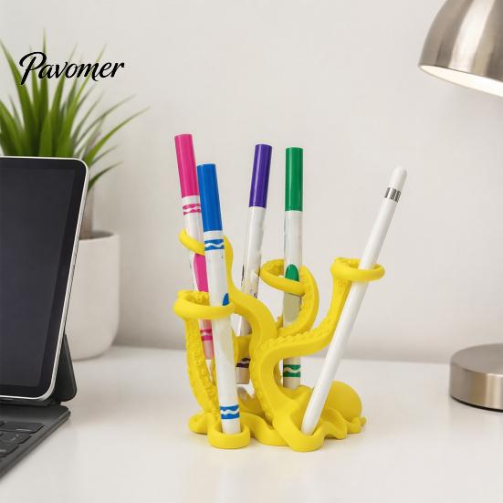 Octopus Toothbrush Holder Holder, Durable PLA Organizer, Creative Organizer Stand, Multi Functional Storage Cup Multi-functional Desk Rack for Makeup