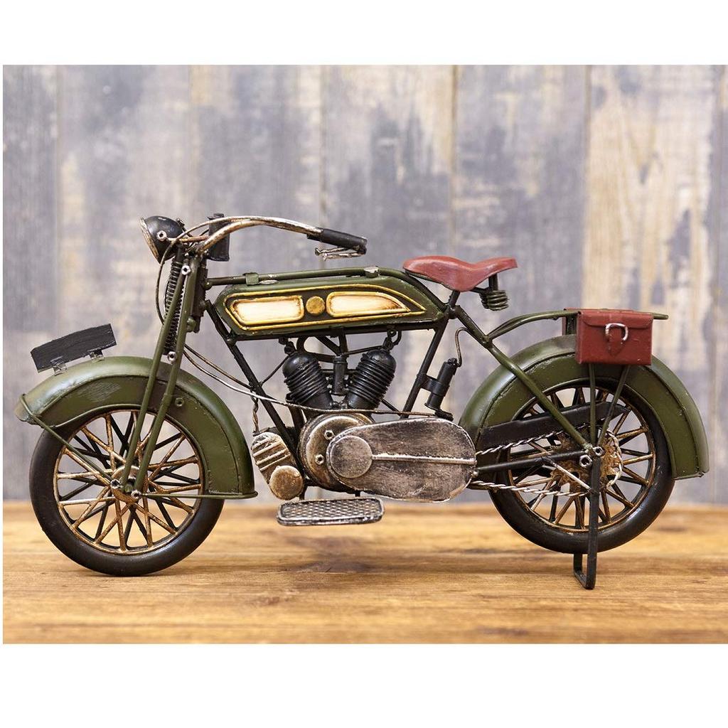 Handmade Tin Vintage Bike [Green (Medium)] Americana, American Goods, Setagaya Base, Tin, Interior Decor, Object, Display, Gift, Present