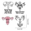 5 Pcs Uterus Sticker Waterproof Vinyl Decals Stickers Women S Reproductive Rights Decal for Laptop Car Phone Water