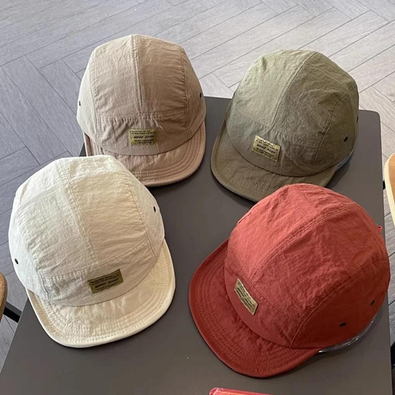 Japanese Style Big Head Circumference Quick‑Dry Baseball Cap, Unisex Soft Crown Short Brim Hip‑Hop Workwear Hat