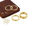50pcs Polished Metal Keychain Rings Gold Keys Attachment Connecting Accessory Flat Key Rings  Car