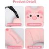 Car Pillow For Travel – Animal-Themed Car Seat Cushion With Safety Belt Protector – 4 Cute Styles: Pig, Dog, Rabbit, Panda (Rabbit)