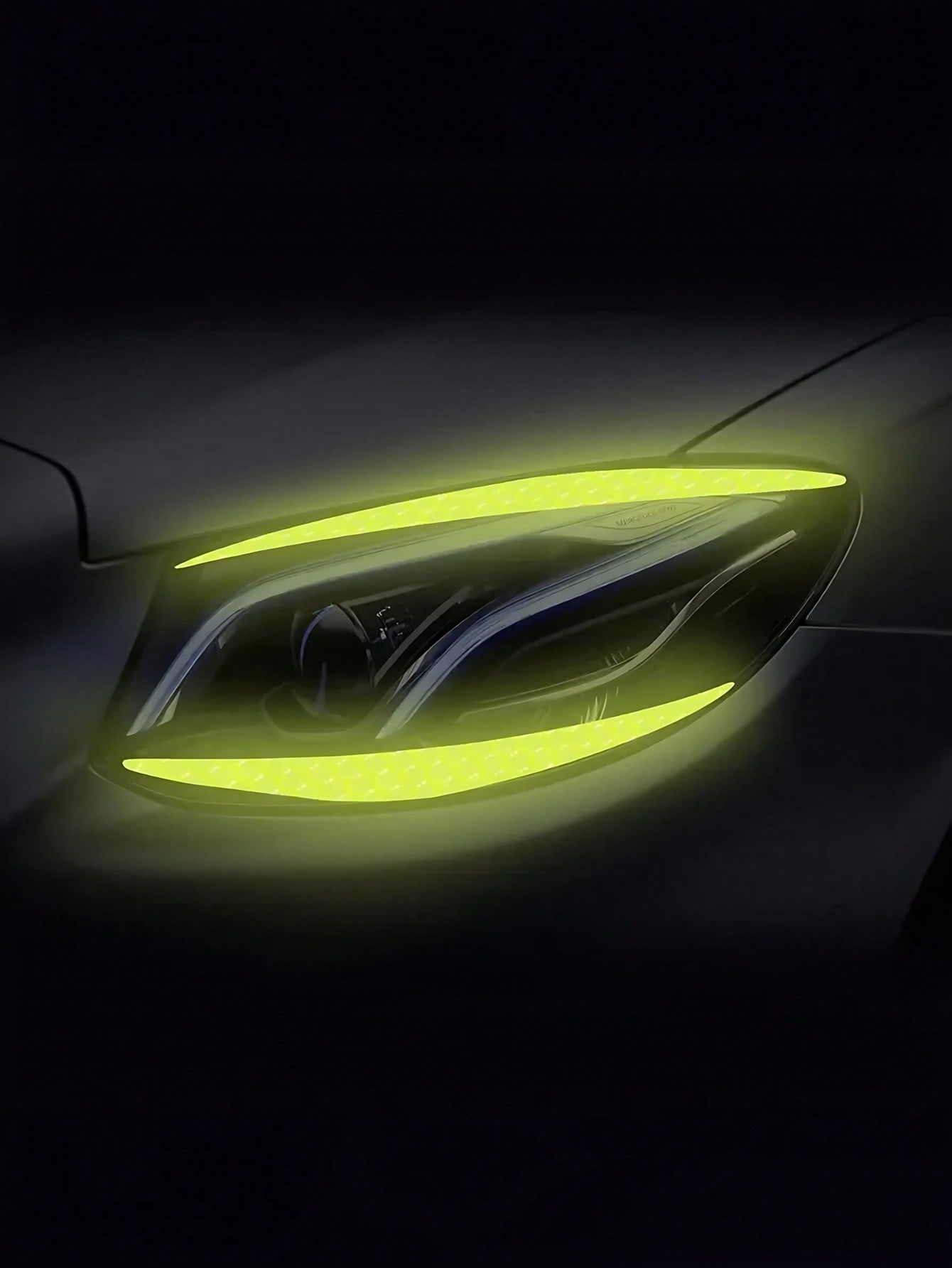 

Reflective Car Headlight Eyebrow Stickers -Waterproof Vinyl Decals for Custom Styling Enhances Night Visibility Easy DIY Install A pair of yellow