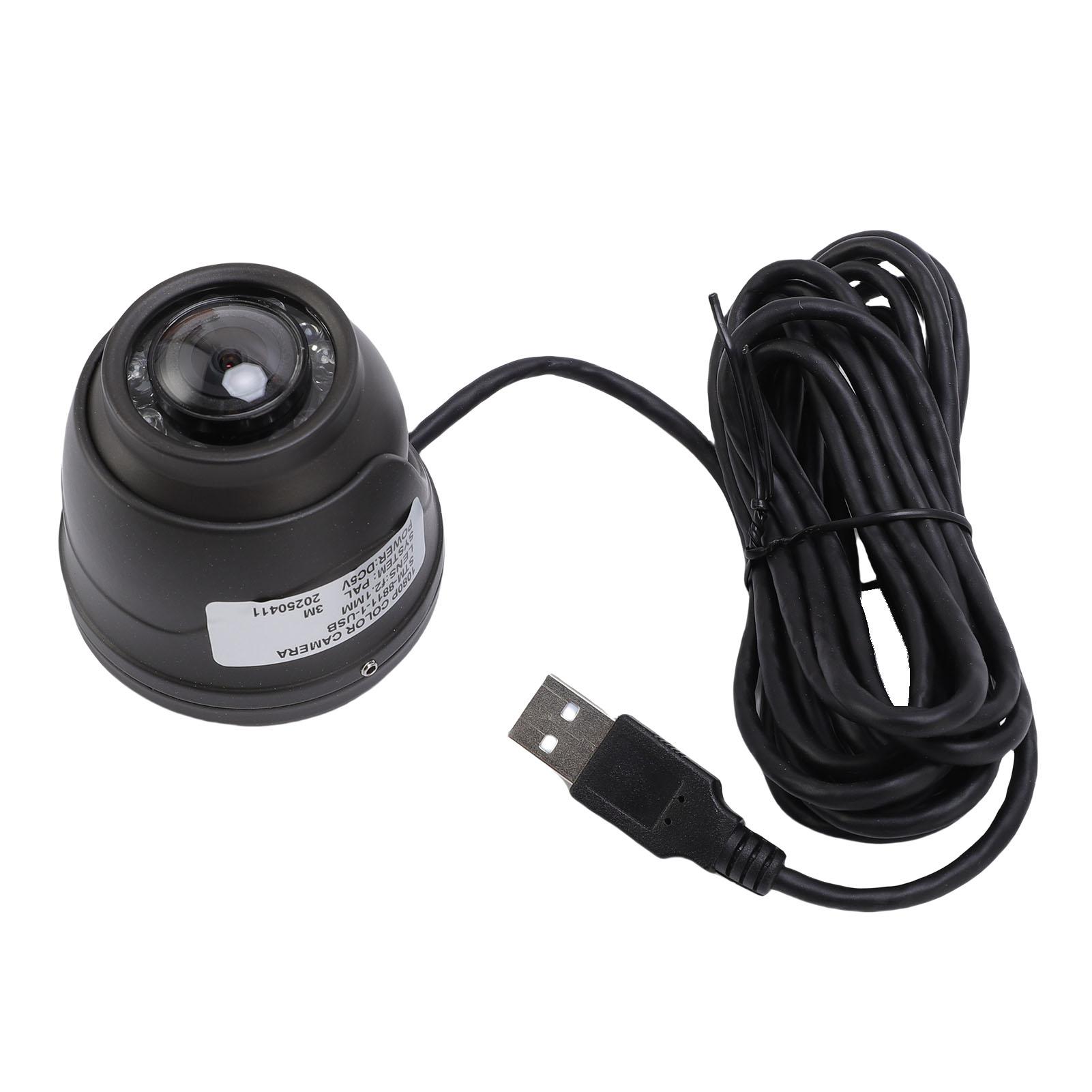 

Купольна камера 2МП 1080P HD USB Погодозахищений металевий корпус Купольна камера безпеки для автобуса ПК CCTV Plug