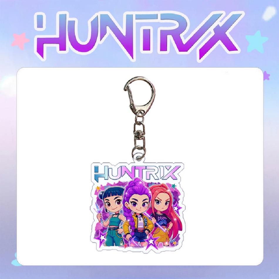 Kpop Demon Hunters Fashion Jewelry Mini acrylic Keychains Movable Square Cube Idol Rumi Zoey Jinu Mira Tiger model Toy Gifts