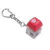 LED Wooden Fish Keyboard Keychain ABS Key Axle Tester Decompression Pendant  Fun Gifts