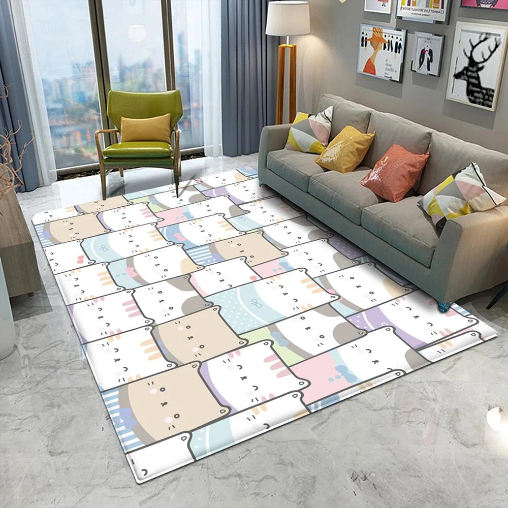 Cartoon Rocket Cosmic Carpet Non-slip Childrens Carpets Living Room Bedroom Alphanumeric Learning Game Carpet Mats Rug Baby Mat