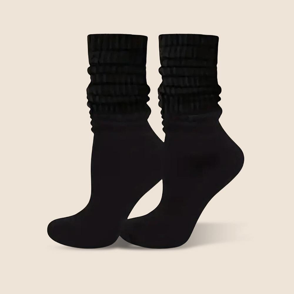 3/6 Pairs Women Mid-Calf Socks Thick Thermal Knit Calf Socks Cute Long Loose Slouch Socks Spring Autumn Winter Warm