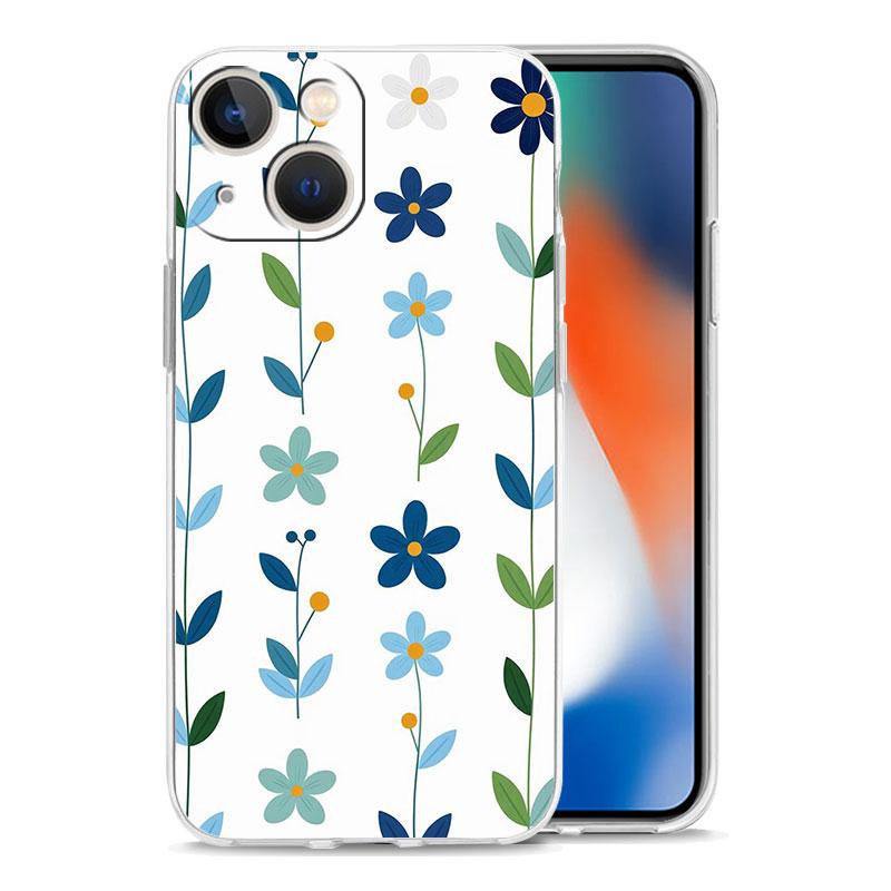 Phone Case For iPhone 17 Cases iPhone Air 16 15 12 13 14 Pro Max 7 8 Plus 16Pro iPhone11 Clear Soft Cover Elegant Flower