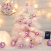 Delightful Mini Feather Christmas Tree with Light Ornaments Tabletop Christmas Tree, Easy To Assemble Cheerful Designs