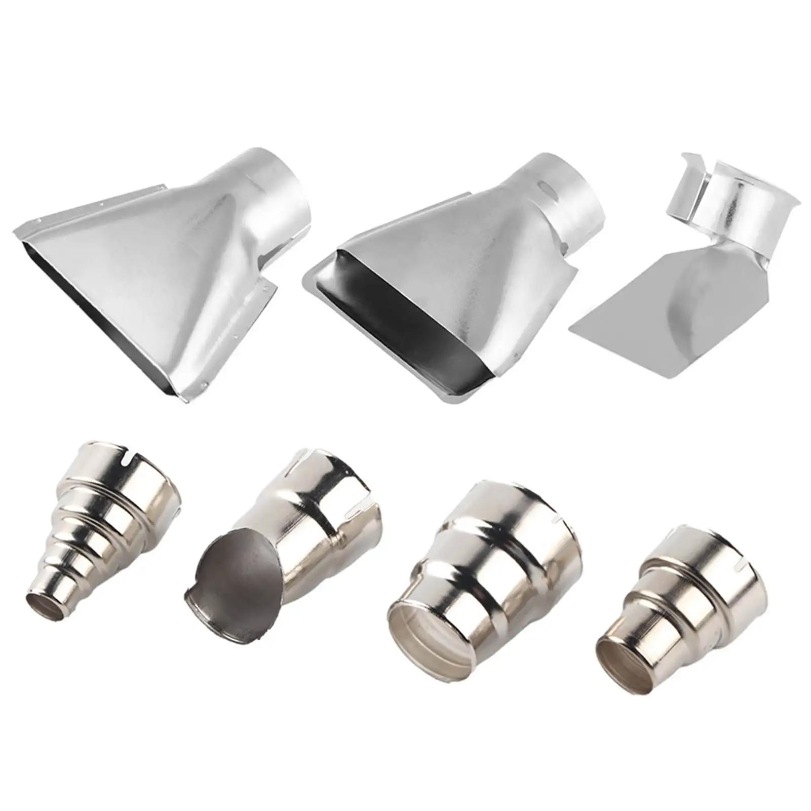 

35-40mm Hot Air Soldering Station 7pcs Stainless Steel Heat Gun Nozzles Kit For Nozzle Set Repair Tool Accessory срібний