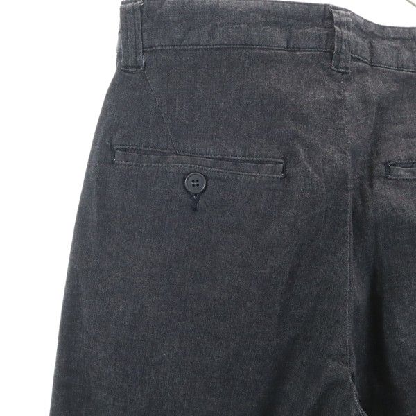 Unused Johnbull Tucked Trousers Denim Pants S Black Tapered Wide Stretch Men's Used