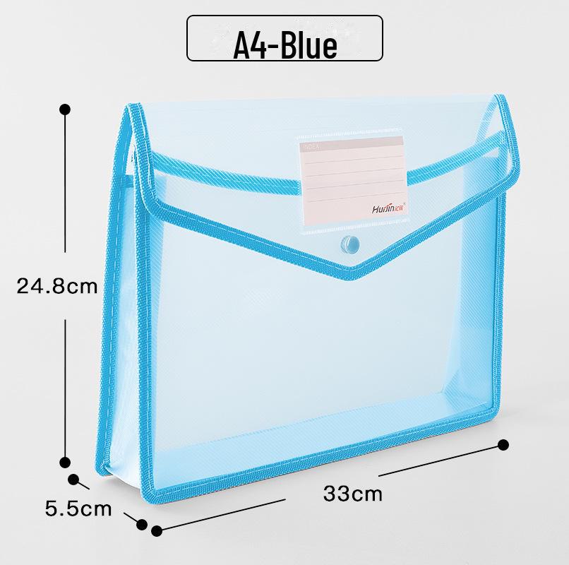 Transparent A4 Document Bag with Large Capacity and Business Card Holder