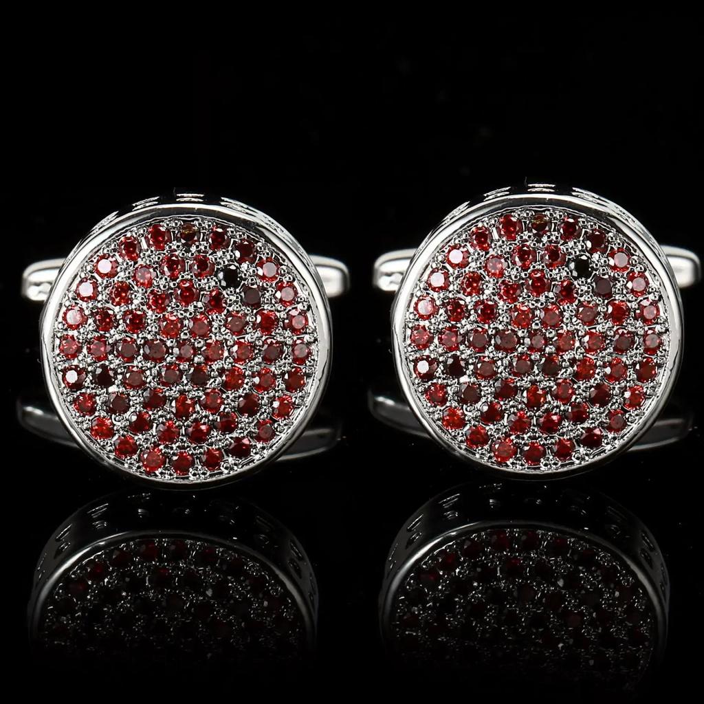 High-end Luxury Zircon Cufflinks Men's Fashion Business Banquet Shirts Buttons French Rhinestone Cuff Links Wedding Accessories