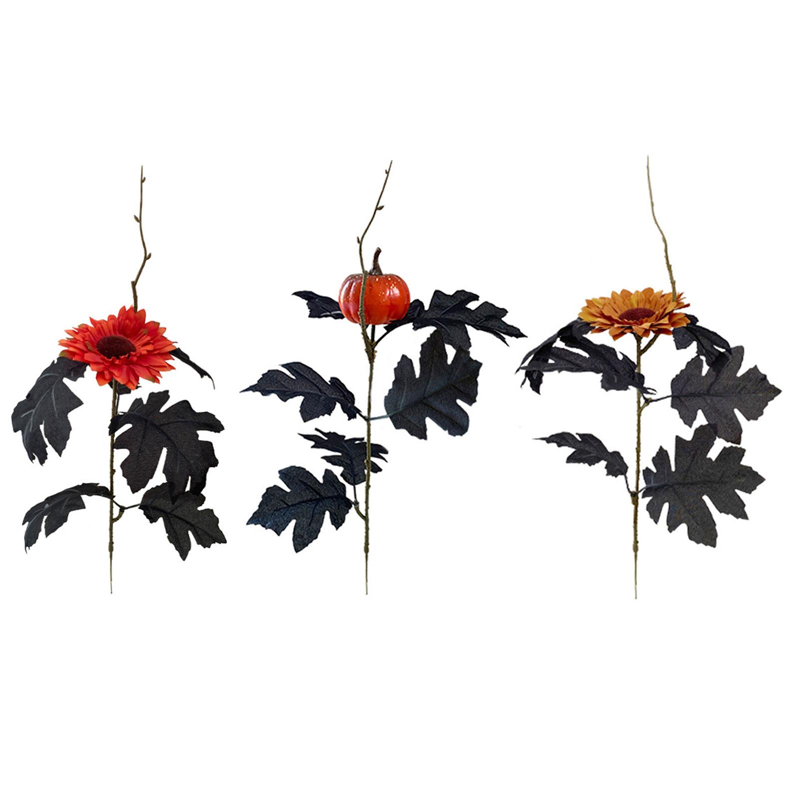 

Black Series Pumpkin Sunflower Simulation Halloween Decoration