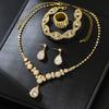 Luxury-lite Zirconia Necklace, Earrings, Bracelet and Ring Set - Fashionable and Exquisite