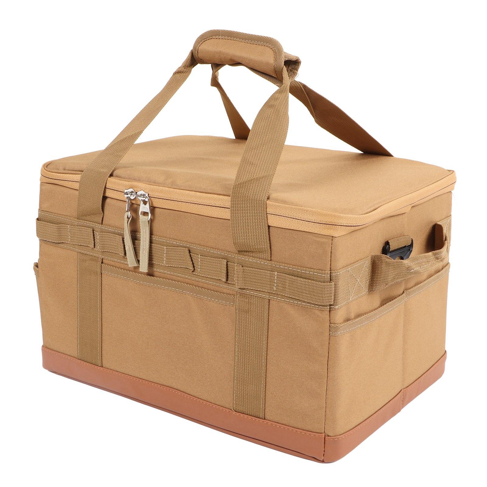 

Сумка для хранения для кемпинга на открытом воздухе с ручками 30 л большой вместимости портативная сумка для хранения для кемпинга хаки