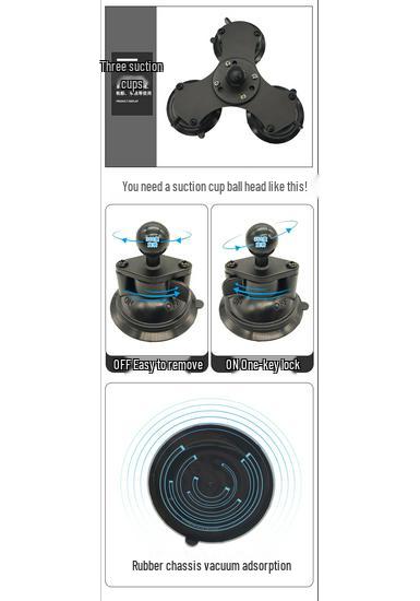Universal Car Glass Vacuum Suction Cup with 25mm Ball Head Mount