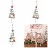 Snowman Wooden Door Signs Wooden Santa Door Bell Christmas Wooden Pendant  Party Supplie