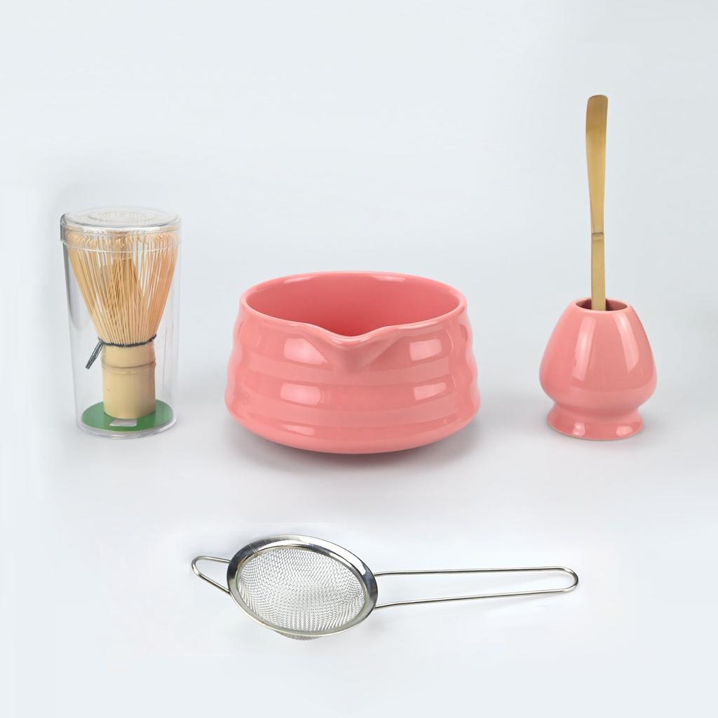 4/5PCS Japanese Matcha Tea Set Whisk Stand Tea Ceremony Matcha Bowl Grinder Brushes Tea Tools Holder Tea-making Tea- Accessories