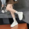 Leather retro little white shoes women's 2025 spring new love McQueen versatile thick-soled heightening casual sports board shoes