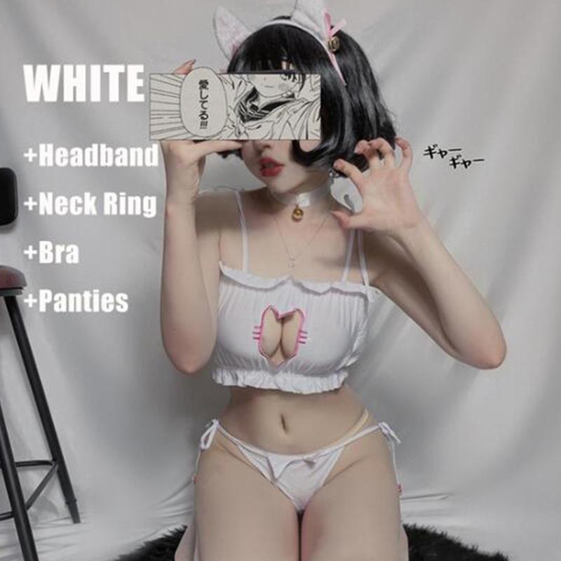 Cosplay Costume Exotic Lingerie Set Women Sexy Outfit Fancy Halter Mesh Bandage Exotic Uniform Japanese Role Play Sex Clothes