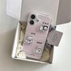 Pink Striped 3D Kitten Phone Case for iPhone 17/16 Pro Max/15/14