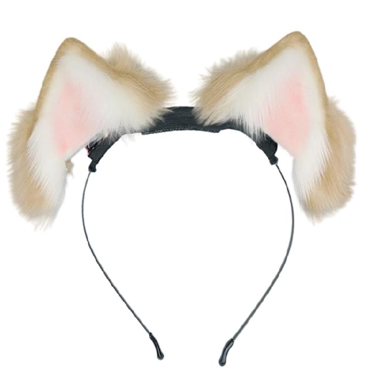 Dynamiczne Kocie Uszy Nakrycie Głowy Cosplay Halloween Party Akumulatorowa Opaska Kostiumowa