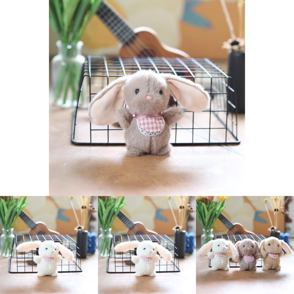 Adorable Plush Bunny Keychain Cute Soft Bag Charm Stuffed Animal Toy For Kids