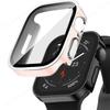 Glass+Waterproof Case for Apple Watch 7 8 9 45mm 41mm Screen Protector Hard PC Bumper for iWatch Series 6 5 4 SE 44mm 40mm Cover
