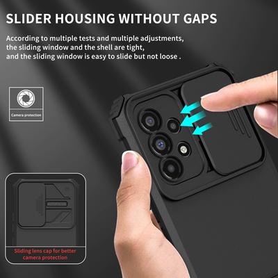For Samsung Galaxy A53 5G Case Slide Camera Lens Protector Armor Cases For Galaxy A53 A 53 Stand Holder Bumpers Cover