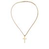 Men's Twist Chain Double Layer Cross Pendant: Titanium Stainless Steel, Non-Fading, High-End Fashion Versatile Necklace.