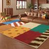 Large Rug for Living Room Bedroom Rugs Coffee Tables Floor Mat Short Plush Color Blocking Home Decoration Alfombra Salón Grande