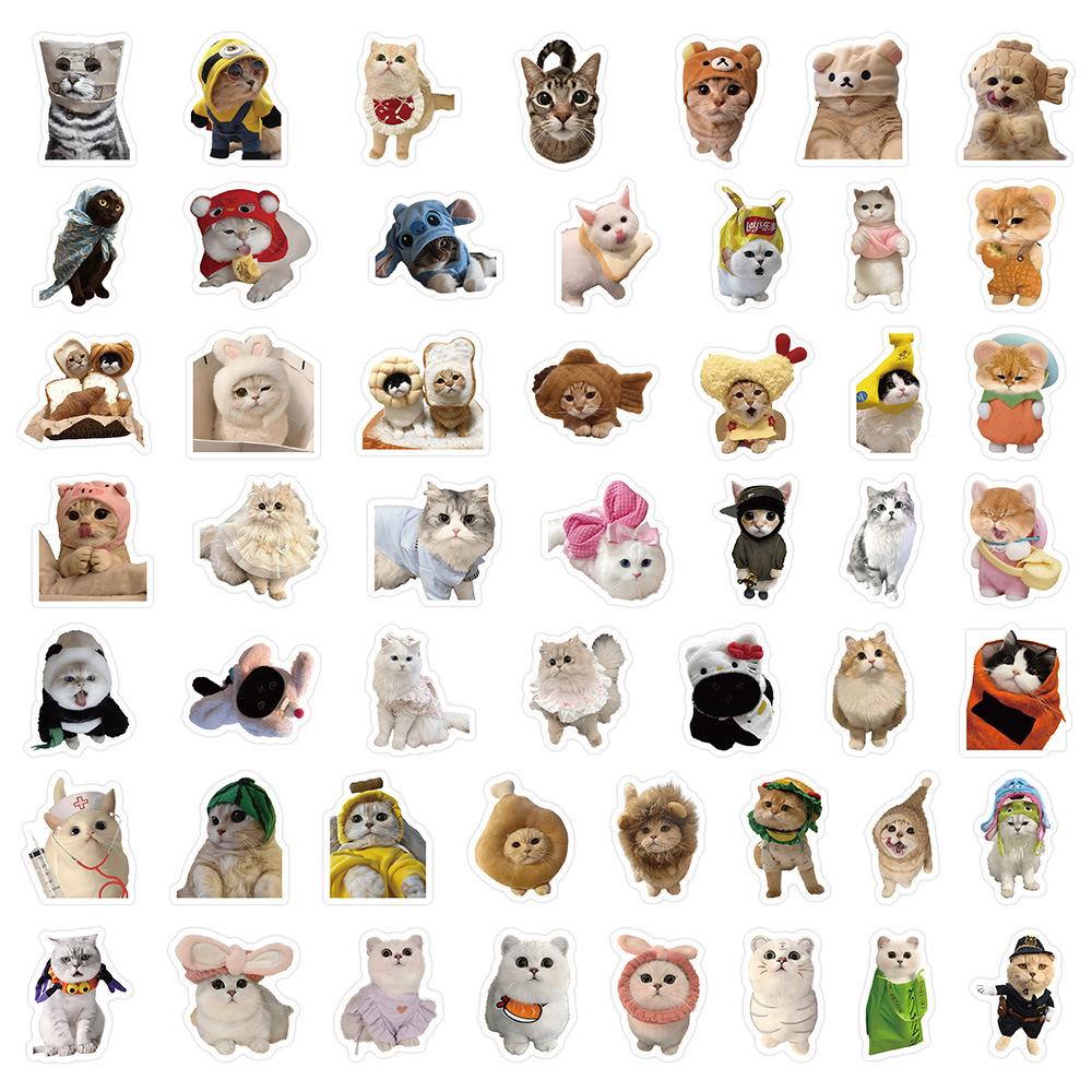 1800 Realistic Cartoon Kitten Stickers: Cute Cat Graffiti Collection for Creative Decoration