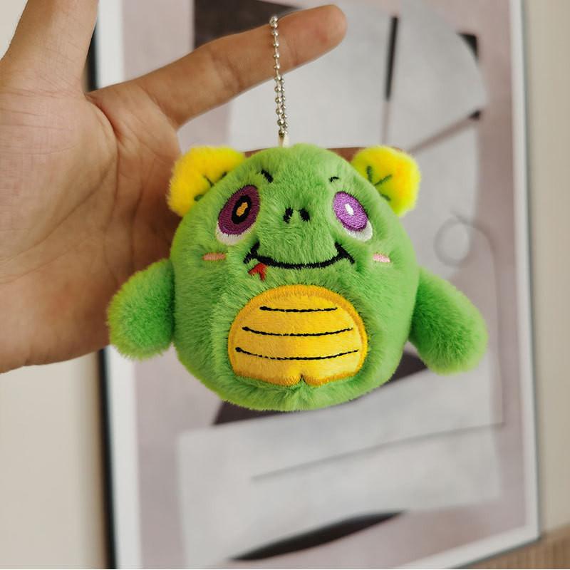 Adorable Plush Monster Keychain Cute Stuffed Toy With Big Eyes 4 Inches Perfect For Bags And Gifts