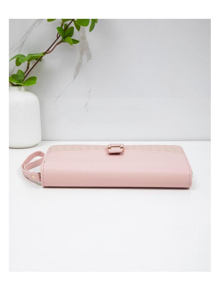 Women's Tri-Fold Minimalist Wallet: Fashionable and Functional Long Clutch with Zipper and Snap Closure, Multiple Card Slots
