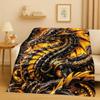 HD Yin Yang Element Dragon Chinese Loong Cartoon Flannel Blanket,Ultra Soft Warm Plush Throw for Home Bedroom Bed Sofa Cover Kid