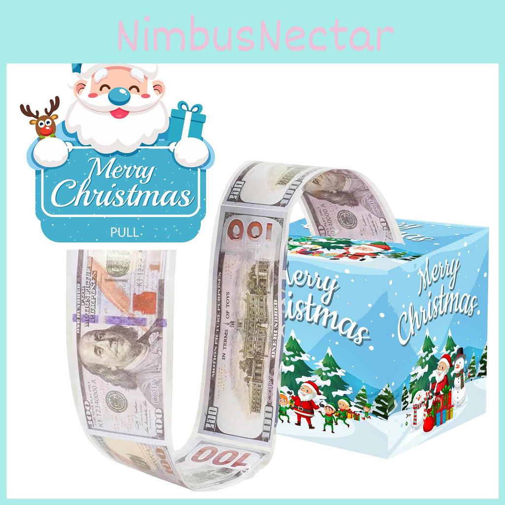 Blue Santa Christmas Party Atmosphere Decoration Gift Box For Festive Events