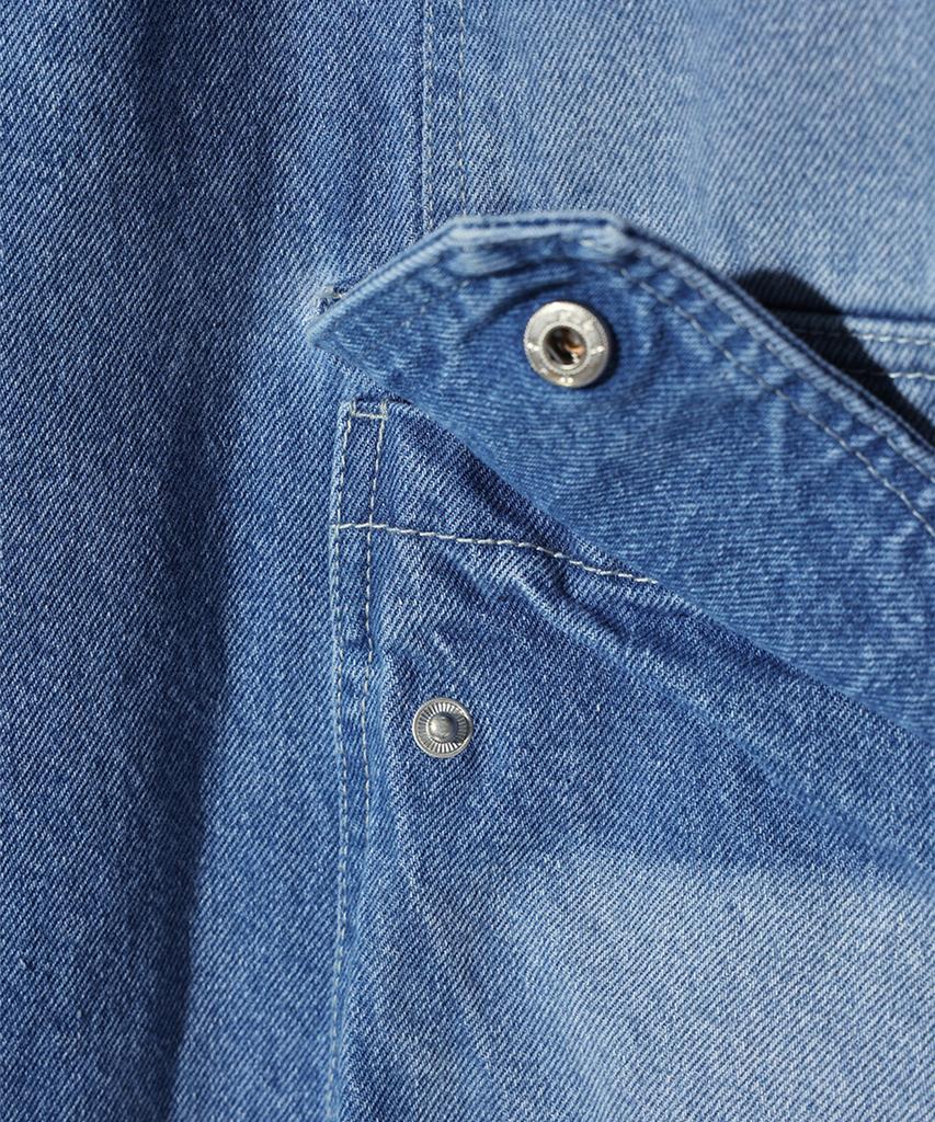 CRITIC Big Cargo Denim Bermuda Pants Light Indigo