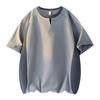 Ice Silk Breathable Three-quarter Sleeve T-shirt Men's Summer Loose Casual Contrast Color Round Neck Sports Top