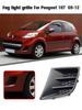 Lower Grille Fog Light Frame 7422A9/7422A8 Fog Lamp Chrome Grill Left Right Fog Lamp Cover Grilles for Peugeot 107 2009-2012