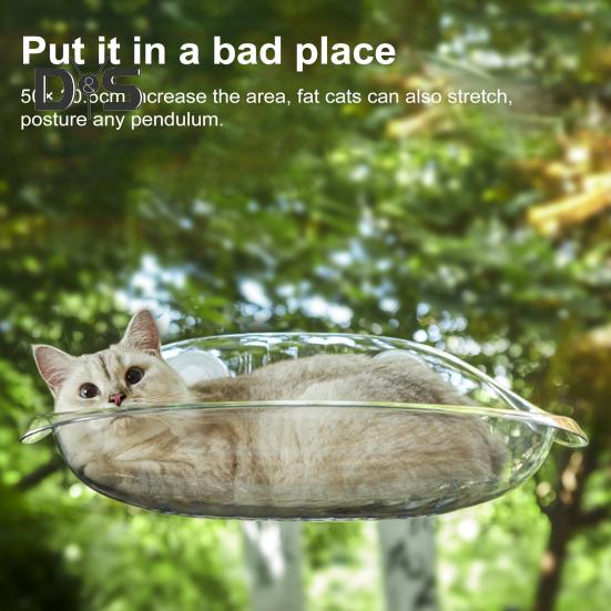Cat Hammock Transparent Window Hanging Cat Nest with Suction Cup Mount Sunbathing Cat Bed Pet Supplies Cat Perch