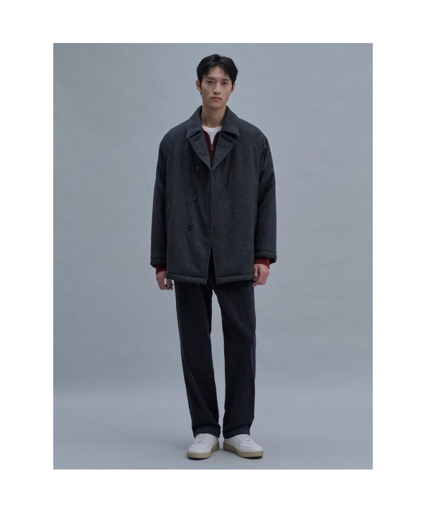 Shift.G Wool Padded Half Coat Ash