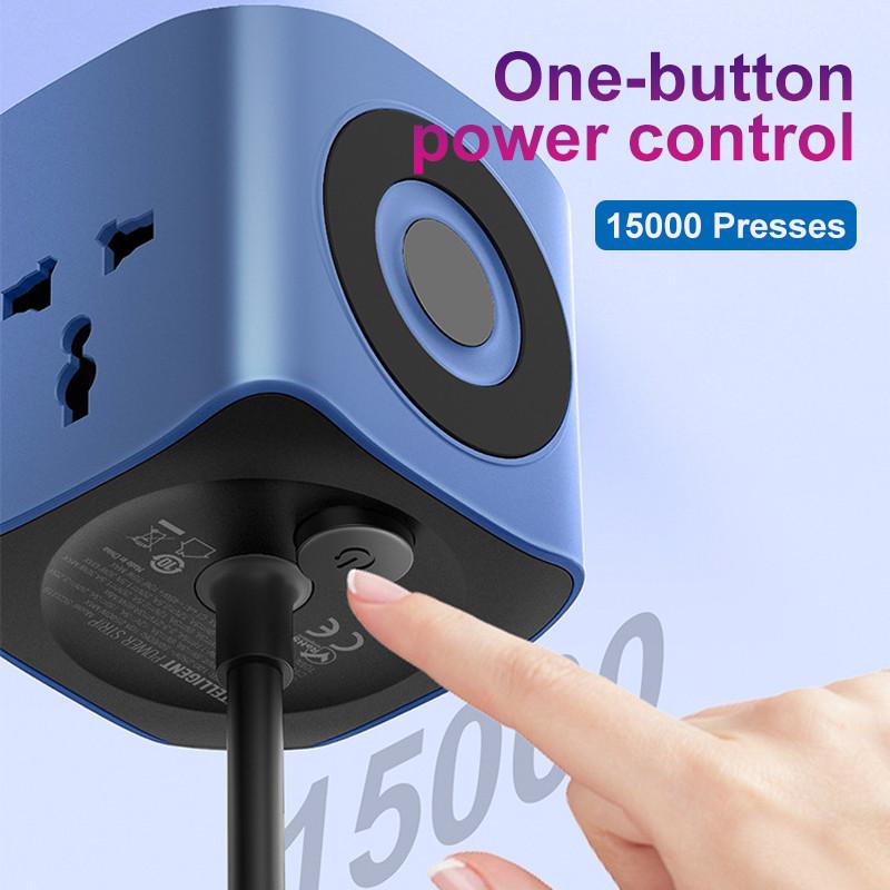 6 IN 1 Cube Design Power Strips 65W Super Fast Charging 2M Universal Standard Extension Cord Power Socket
