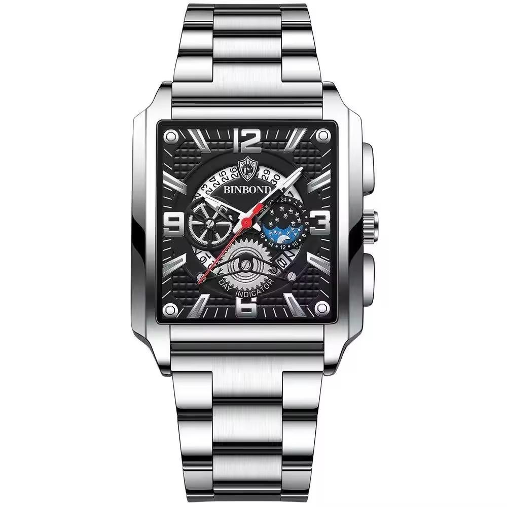 BINBOND 5663 B5663 Top Luxury Men Watches Business Top Brand Man Wristwatch Waterproof Luminous Date Week Quartz Men's Watch